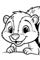 Free Skunk Coloring Page - Smiling Cartoon Skunk Boy (Printable PDF)