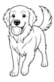 Free Dog Coloring Page - Happy Fluffy Pup With Wagging Tail (Printable PDF)