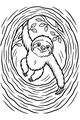 Free Sloth Coloring Page - Smiling Sloth in Cozy Tree Home (Printable PDF)