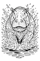 Free Hippopotamus Coloring Page - Big Splashing River Dive (Printable PDF)