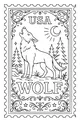 Free Wolf Coloring Page - Howling Under Moonlit Forest Sky (Printable PDF)