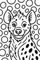Free Hyena Coloring Page - Smiling Spotted Hyena in Bubble Jungle (Printable PDF)