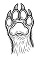 Free Hyena Paw Print Coloring Page - Detailed Wild Tracks (Printable PDF)