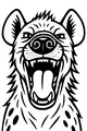 Free Hyena Coloring Page - Spotted Hyena With Big Laugh (Printable PDF)