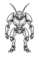 Free Robot Android Coloring Page - Insect Bug-Bot Guardian (Printable PDF)