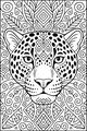 Free Jaguar Coloring Page - Jungle King With Swirling Leaves (Printable PDF)