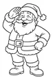 Free Santa Claus Coloring Page - Jolly Salute Pose (Printable PDF)