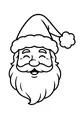 Free Santa Claus Coloring Page - Jolly Face With Pom-Pom Hat (Printable PDF)
