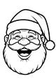 Free Santa Claus Coloring Page - Jolly Laughing Close-Up (Printable PDF)