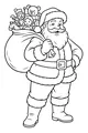 Free Santa Claus Coloring Page - Jolly Toy Sack of Christmas Gifts (Printable PDF)