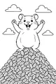 Free Hamster Coloring Page - Happy Hamster on Seed Mountain (Printable PDF)