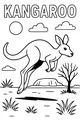 Free Kangaroo Coloring Page - Hopping in the Sunny Outback (Printable PDF)