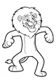 Free Lion Coloring Page - Cute Cartoon Lion Standing Upright (Printable PDF)