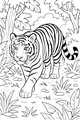 Free Tiger Coloring Page - Stripey Jungle Explorer (Printable PDF)