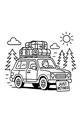 Free Grandpa Retirement Coloring Page - Just Retired Road Trip Adventure (Printable PDF)