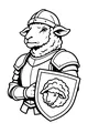 Free Sheep Coloring Page - Knight in Shining Armor (Printable PDF)
