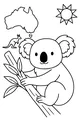 Free Koala Coloring Page - Sunny Tree Branch In Australia (Printable PDF)