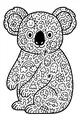 Free Koala Coloring Page - Doodle-Filled Sunshine Design (Printable PDF)