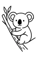 Free Koala Coloring Page - Sleepy Koala on Tree Branch (Printable PDF)