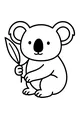 Free Koala Coloring Page - Cute Koala With Leafy Treat (Printable PDF)