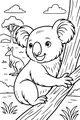 Free Koala Coloring Page - Tree-Climbing Outback Adventure (Printable PDF)