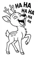 Free Deer Coloring Page - Laughing Cartoon Fawn in Forest (Printable PDF)