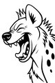 Free Hyena Coloring Page - Laughing Cartoon With Spiky Mane (Printable PDF)