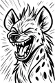Free Hyena Coloring Page - Laughing Spotted Hyena in the Sun (Printable PDF)