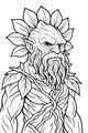 Free Forest Elemental Coloring Page - Grandpa Leaf Nature Guardian (Printable PDF)