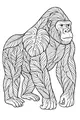 Free Gorilla Coloring Page - Jungle King with Leafy Armor (Printable PDF)