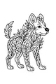Free Hyena Coloring Page - Leafy Floral Jungle Design (Printable PDF)