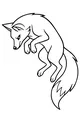 Free Fox Coloring Page - Clever Fox Leaping Forward (Printable PDF)