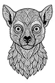 Free Lemur Coloring Page - Detailed Leafy Swirl Face (Printable PDF)