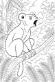 Free Lemur Coloring Page - Loud Lemur Singing in Jungle Trees (Printable PDF)