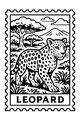 Free Leopard Coloring Page - Strolling Through Wild Savannah (Printable PDF)