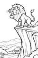 Free Lion Coloring Page - Roaring King Above Savannah Cliffs (Printable PDF)
