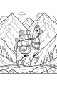 Free Llama Coloring Page - Mountain Trail Pack Adventure (Printable PDF)