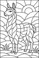 Free Llama Coloring Page - Swirled Fur in Sunny Hills (Printable PDF)
