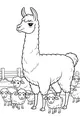 Free Llama and Sheep Coloring Page - Fluffy Farmyard Parade (Printable PDF)