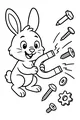 Free Rabbit Coloring Page - Bunny With Mighty Magnet (Printable PDF)