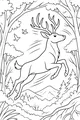 Free Deer Coloring Page - Majestic Stag in Autumn Wind (Printable PDF)