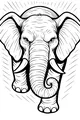 Free Elephant Coloring Page - Big Ears and Tusks Walking Forward (Printable PDF)