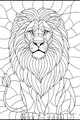 Free Lion Coloring Page - Majestic Lion With Flowing Mane (Printable PDF)