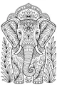 Free Elephant Coloring Page - Floral Mandala Jungle Design (Printable PDF)