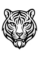 Free Tiger Coloring Page - Majestic Striped Face Close-Up (Printable PDF)