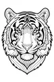Free Tiger Coloring Page - Front-Facing Jungle King Portrait (Printable PDF)
