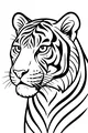 Free Tiger Coloring Page - Majestic Stripe-Faced Portrait (Printable PDF)