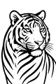 Free Tiger Coloring Page - Realistic Striped Tiger Portrait (Printable PDF)