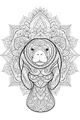 Free Manatee Coloring Page - Intricate Mandala Sea Design (Printable PDF)