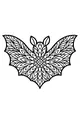 Free Bat Coloring Page - Fancy Leafy Patterned Wings (Printable PDF)